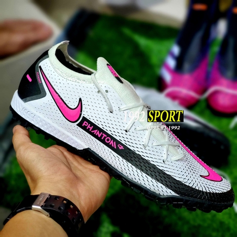 Giày Bóng Đá Nike Phantom GT Elite Trắng Vạch Hồng TF
