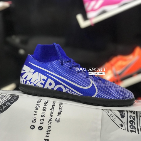 Giày Bóng Đá Nike Mercurial Superfly 13 Academy Xanh Ngọc Đế Đen TF