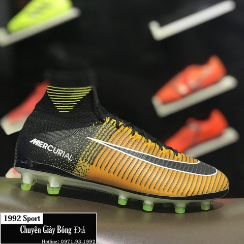 Giày Bóng Đá Nike Mercurial Superfly V Vàng Đen AG