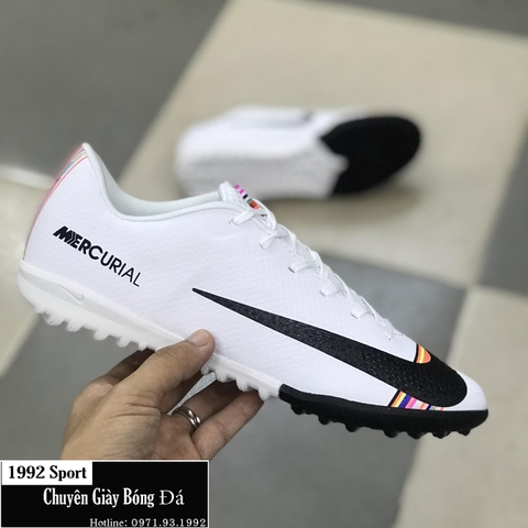 Giày Bóng Đá Nike Mercurial VaporX XII Academy Trắng Vạch Cầu Vồng TF
