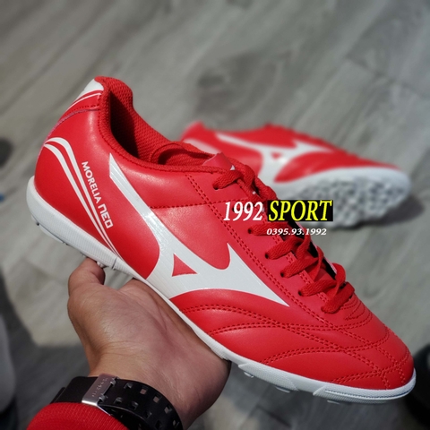 Giày Bóng Đá Mizuno Monarcida Neo Select AS Đỏ Vạch Trắng TF