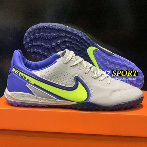 Giày Bóng Đá TQ Nike React Tiempo Legend 9 Pro Xám Gót Tím HQ TF