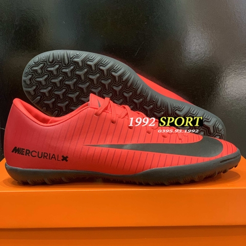 Giày Bóng Đá Nike Mercurial Vic 6 Đỏ Lưỡi Gà Liền TF