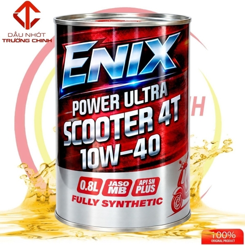 Dầu nhớt ENIX Power Ultra Scooter 4T 10W-40 Fully Synthetic API SN Plus dành cho xe ga