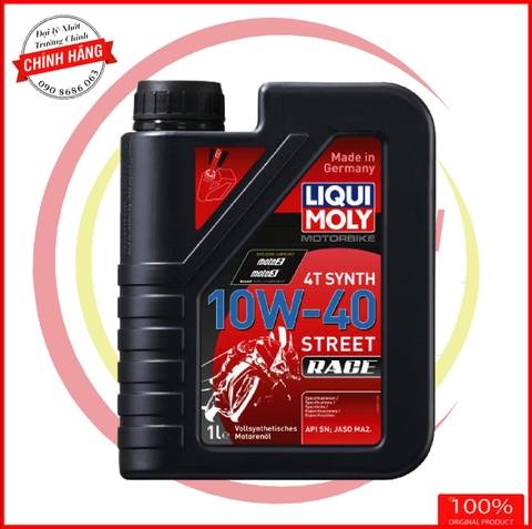 Nhớt tổng hợp  liqui Moly Synth street Race 10W40 dành cho xe số, tay côn