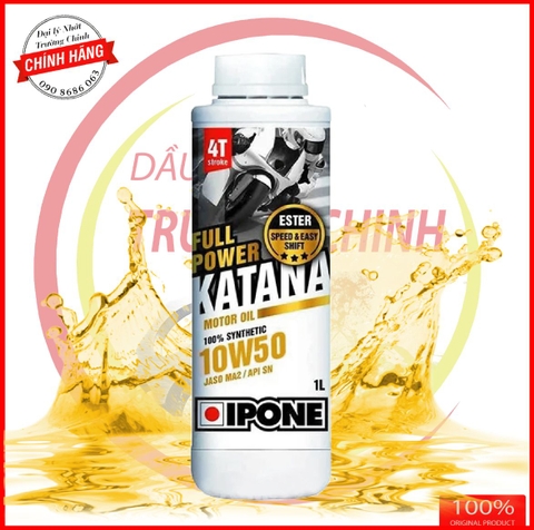 Nhớt IPONE Katana Synthetic 10W50 dành cho moto, phân khối lớn nhập khẩu Pháp