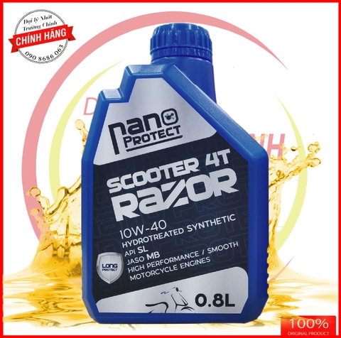 Nhớt Razor Nano Protect  Scooter 4T 10W40 MB  dành cho xe ga