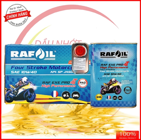 Thùng Nhớt RAFOIL EXE Pro 4T tổng hợp 10W40 SP dành cho xe số xe ga nhập khẩu UAE