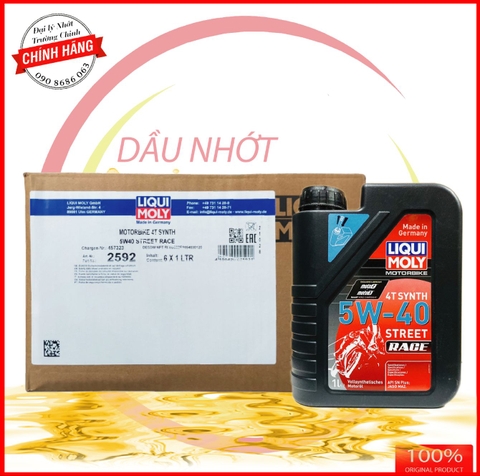 Thùng Nhớt Liqui Moly 4T Synth Street Race 5W40 dành cho xe số  và tay côn