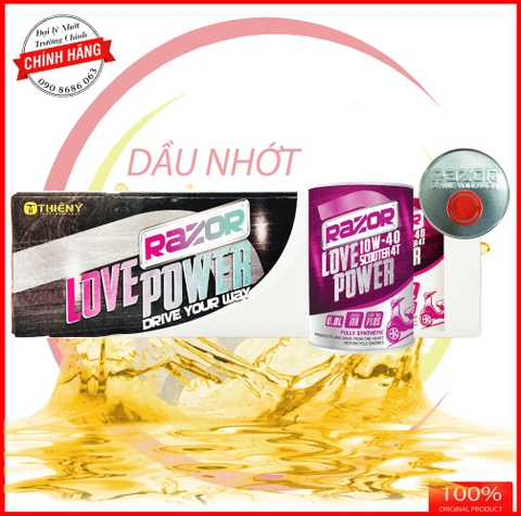 Thùng nhớt Razor Love Scooter 4T 10W40 SN Plus Tổng hợp 100% dành cho xe ga 800ML