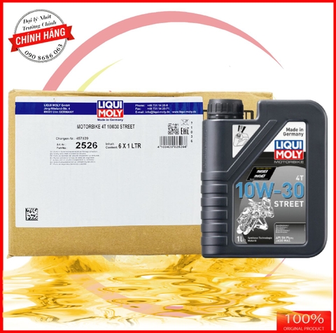 Thùng Nhớt Liqui Moly 10W30 Street dành cho xe số tay côn đời mới