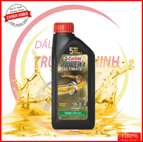 Nhớt Castrol Power 1 ULTIMATE 10W30 dành cho xe số, tay côn mới hàng chính hãng