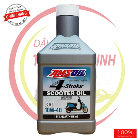 NHỚT AMSOIL 10W40 SYNTHETIC SCOOTER - DÀNH CHO XE GA