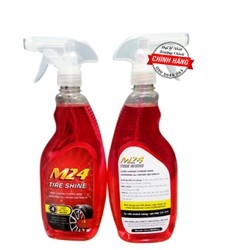 Chai xịt đen bóng vỏ lốp xe M24 TIRE SHINE 500ML