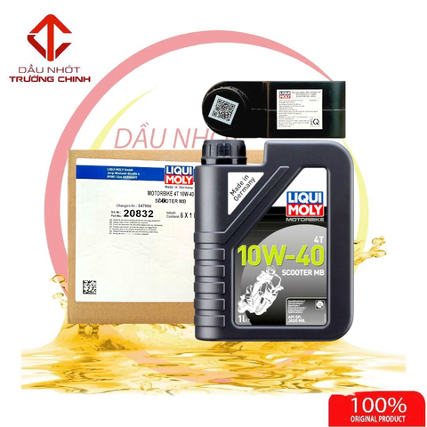 Thùng, 1/2 thùng Nhớt Liqui  Moly 10W40 Scooter MB dành cho xe ga 1L