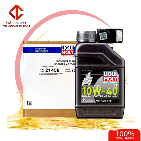 Thùng Nhớt Liqui Moly 10W-40 Scooter MB Formula 800ML dành cho xe ga