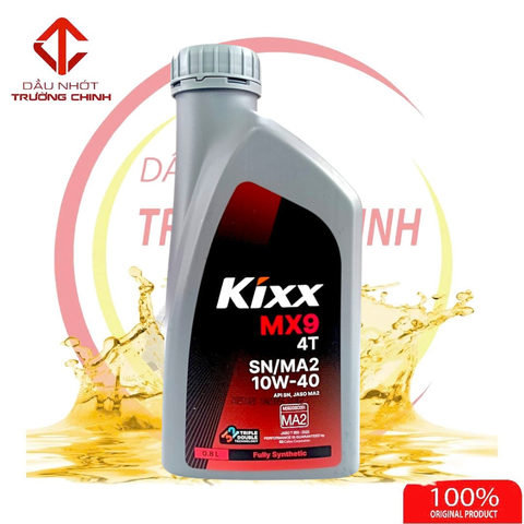 Nhớt Kixx MX9 4T Fully Synthetic 10W40  dành cho xe số hàng chính hãng nhập khẩu Hàn Quốc
