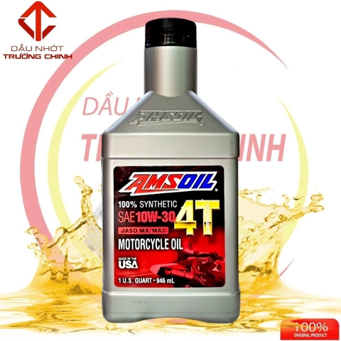 Nhớt AMSOIL 10W30 4T Synthetic JASO MA2 – Xe Số Côn Tay Made in USA