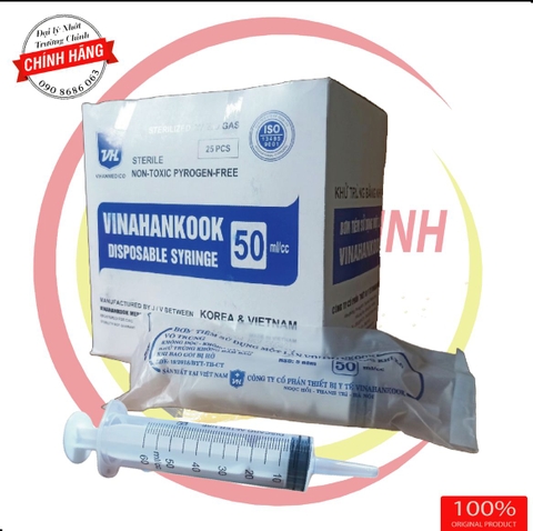 HỘP 25 BƠM TIÊM- ỐNG TIÊM- ỐNG ĂN 50ML ( SỨC CHỨA 60ML)