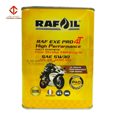 RAFOIL 5W30 800ml Dầu Nhớt Tổng Hợp Toàn Phần Cho Xe Tay Ga (API SP, JASO MB) - Công Nghệ Pháp
