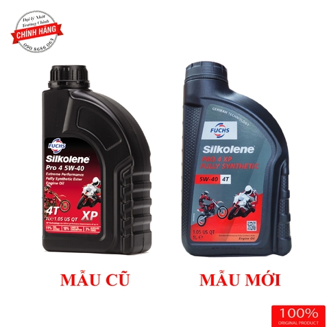 Nhớt Fuchs Silkolene Pro 4 5W40 XP 4T 1L Tem Châu Âu