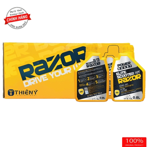 Thùng Nhớt Razor Elite Scooter 4T 10W40 SN tổng hợp 100% dành cho xe ga