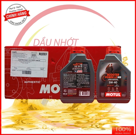Thùng Nhớt Motul Scooter Power 5W40 tổng hợp 100% dành cho xe ga