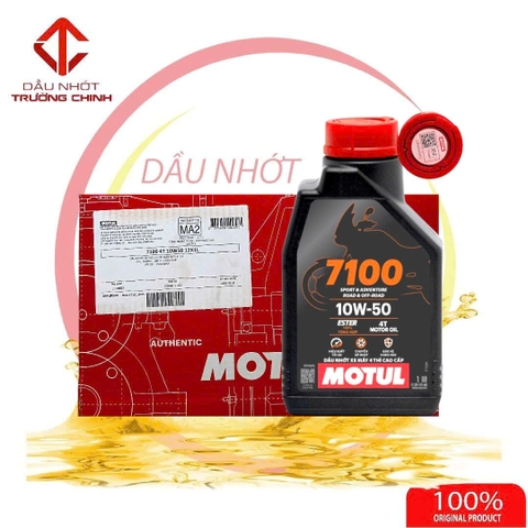Thùng  Nhớt Motul 7100 10W50 dành cho xe số xe côn