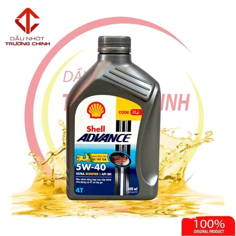Nhớt Shell Advance Ultra Scooter 5W40 0,8L dành cho xe ga