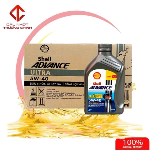 Thùng Nhớt Shell Advance Ultra Scooter 5W40 800ML dành cho xe ga