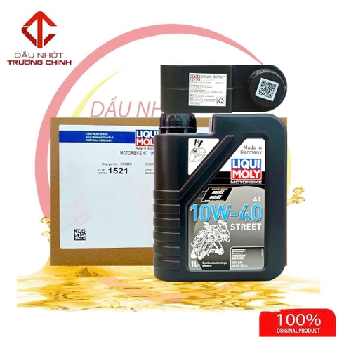 Thùng 6 bình Nhớt Liqui Moly10W40 Street dành cho xe số, tay côn