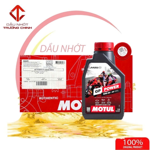 Thùng, 1/2 thùng Motul GP Power 10W40 dành cho xe số, tay côn