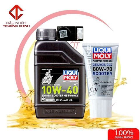 Combo Nhớt Liqui Moly 10W-40 Scooter MB Formula 800ML+ Hộp số liqui 150ML  dành cho xe ga