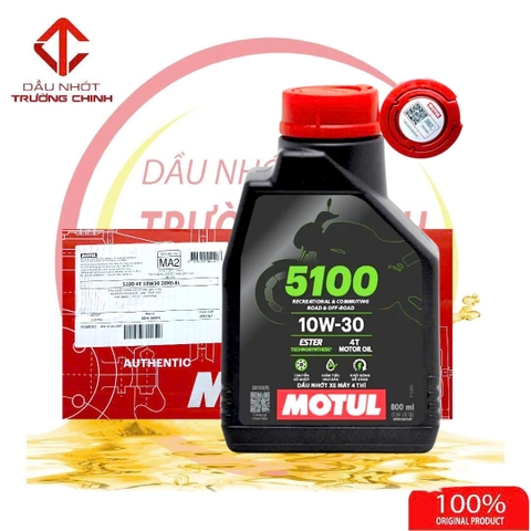 Thùng, 1/2 thùng Nhớt Motul 5100 10W30 dành cho xe số, tay côn mới