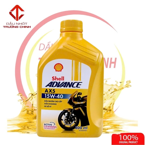 Nhớt Shell Advance AX5 15W40 dành cho xe số, tay côn