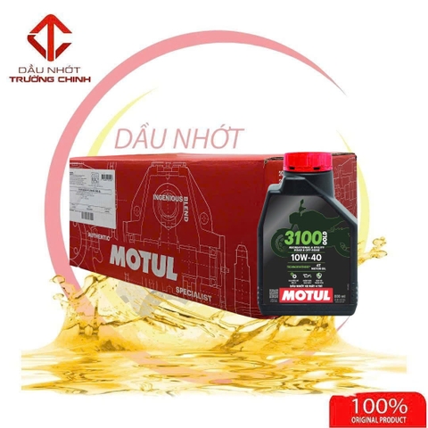 Thùng, 1/2 thùng Nhớt Motul 3100 gold 10W40 dành cho xe số, tay côn