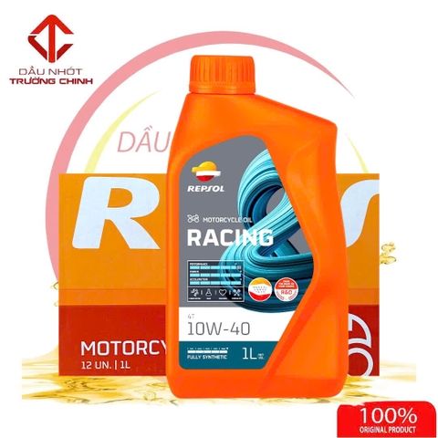 Thùng Nhớt Repsol Racing Tổng hợp 100% 10W40 dành cho xe số, tay côn