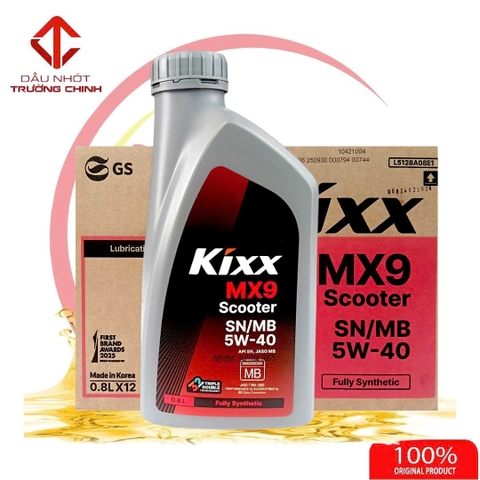 Thùng Nhớt Kixx Ultra Scooter Fully Synthetic 5W40 800ML dành cho xe ga nhập khẩu Hàn Quốc