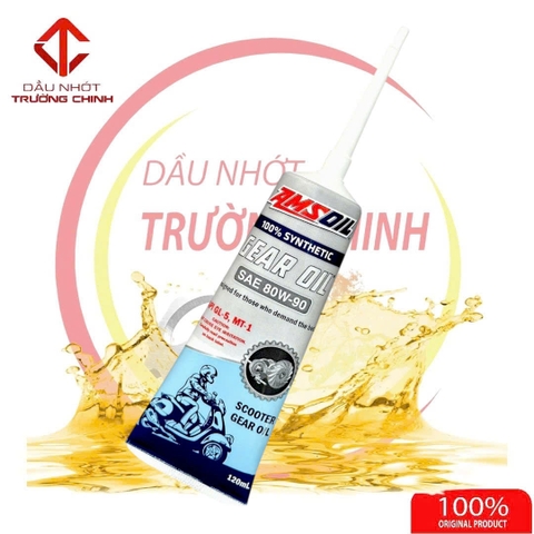 Nhớt hộp số AMSOIL Scooter Gear Oil 80W-90 120m dành cho xe ga