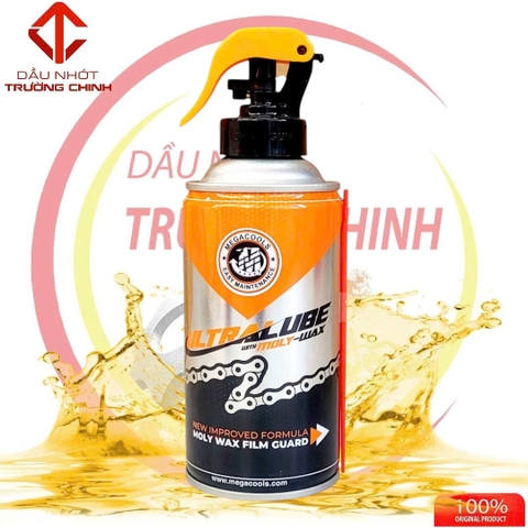 Chai dưỡng sên Megacools Untra Chain Lube 300ml không văng Indonesia