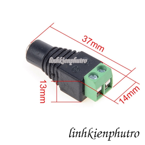 Jack nguồn DC cái 5.5mm – Terminal vặn dây không cần hàn