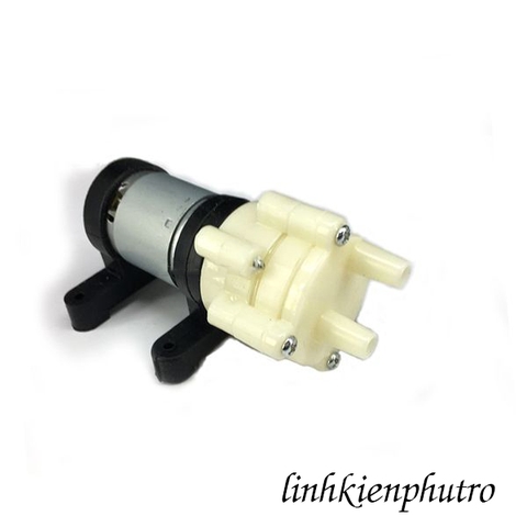 Động cơ bơm nước mini 12V R385 – Dùng cho thủy canh, robot tưới cây