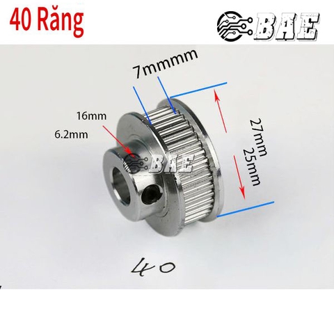 [Pulley GT2] Bánh răng motor - 40 răng