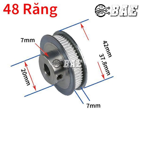 [Pulley GT2] Bánh răng motor - 48 răng