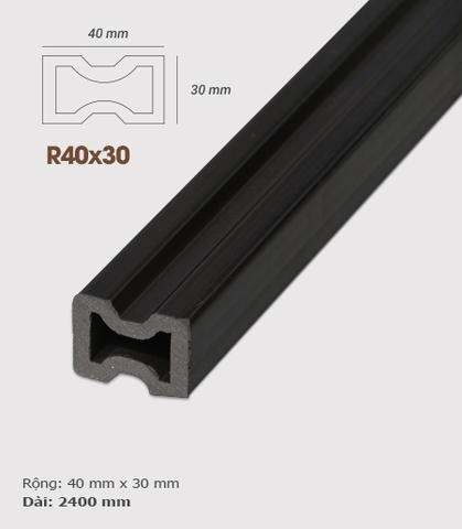 PHỤ KIỆN GỖ NGOÀI TRỜI - Thanh đà AWood R40x30