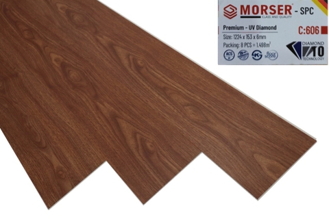 Sàn nhựa Morser SPC - Sàn nhựa hèm khóa Morser SPC 6mm C606