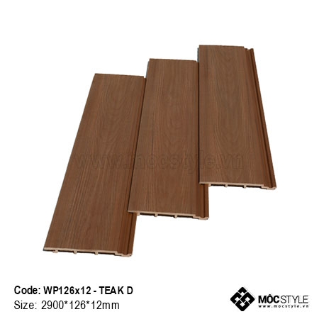  - Tấm ốp tường - trần gỗ nhựa Ultra PVC WP126x12 TEAK D