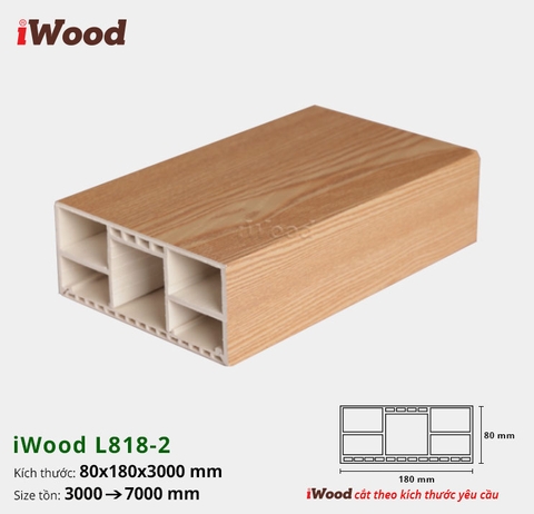 Tấm ốp tường nhựa iWood - Lam nhựa giả gỗ iWood L818-2