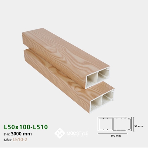 Thanh lam iwood - Lam nhựa giả gỗ iWood L50x100-L510-2
