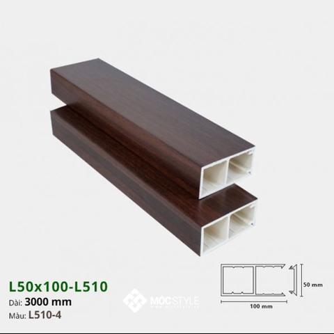 Thanh lam iwood - Lam nhựa giả gỗ iWood L50x100-L510-4